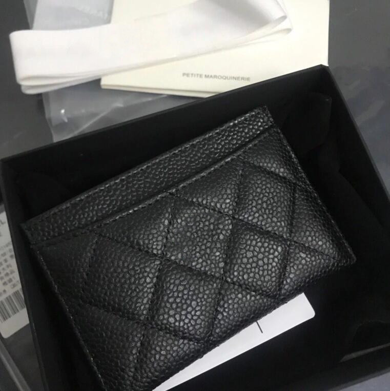 Luxury Gold Logo Lady card holder Women Caviar Wallet coin purse Fashion accessories Small leather bags, Black
Luxury Gold Logo Lady card holder Women Caviar Wallet coin purse Fashion accessories Small leather bags, Black
