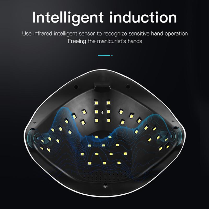 Nail Dryers UV LED Lamp High Power Dryer For Curing All Gel Polish Manicure Smart Motion Sensor LCD Display Lampara Uñas