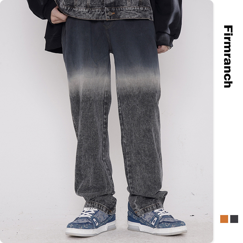 Firmranch Men/Women Couple Gradients Washed Jeans Pants Ins Hip Hop Street Wear Straight Denim Loose Long Dad Trousers, Orange
Firmranch Men/Women Couple Gradients Washed Jeans Pants Ins Hip Hop Street Wear Straight Denim Loose Long Dad Trousers, Orange
