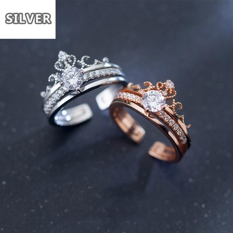 Cluster Rings 2-in-1 Detachable Set 925 Anillos Silver Princess Clear Crown Ring For Women Gift Gothic Lovely Jewelry Friend, Golden;silver
Cluster Rings 2-in-1 Detachable Set 925 Anillos Silver Princess Clear Crown Ring For Women Gift Gothic Lovely Jewelry Friend, Golden;silver