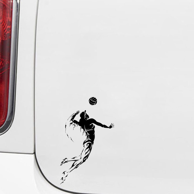 11.1*17.8CM Interesting Sport Volleyball Fitness Female Sport Decor Car Sticker Vinyl Accessories Silhouette C16-1383