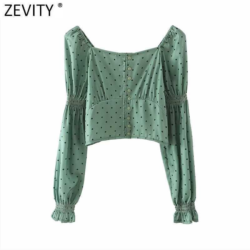 Zevity Women Vintage Slash Neck Dots Print Short Smock Blouse Female Retro Back Elastic Slim Shirts Chic Blusas Tops LS7522 210603, As pic ls7522gl
Zevity Women Vintage Slash Neck Dots Print Short Smock Blouse Female Retro Back Elastic Slim Shirts Chic Blusas Tops LS7522 210603, As pic ls7522gl
