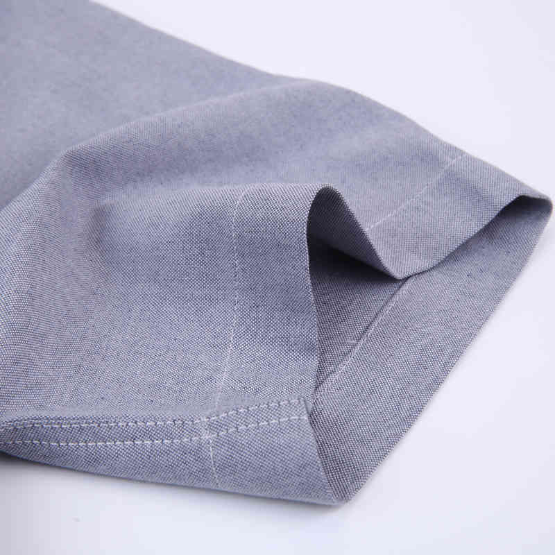 Men's Summer Casual Short Sleeve Thin Oxford Shirts Contrasting Neckband Breath Premium Quality Regular-fit Button-down Shirt 210410