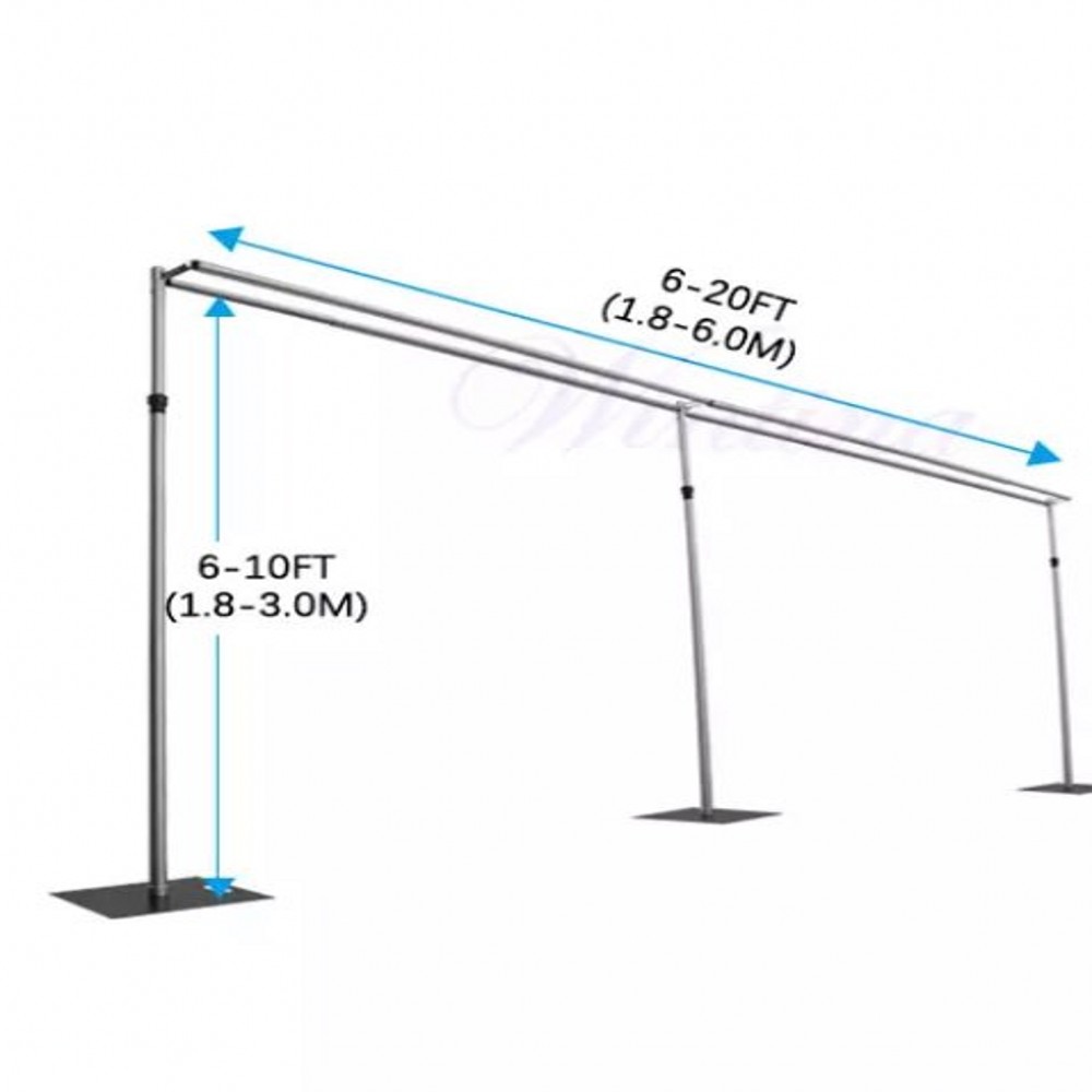 3MX6M Doubled Hanger Wedding Backdrop Stand With Expandable Rods Backdrop Frame Adjustable Stainless Steel Pipe Wedding Props 
3MX6M Doubled Hanger Wedding Backdrop Stand With Expandable Rods Backdrop Frame Adjustable Stainless Steel Pipe Wedding Props