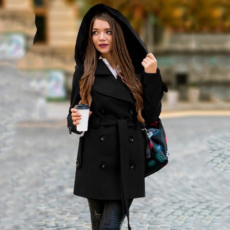Women's Wool & Blends Women 's Fashion Winter Hooded Trench Coat Solid Color Casual With Pocket 2021 Warm Windproof Overcoat Cappotto Da Don, Black
Women's Wool & Blends Women 's Fashion Winter Hooded Trench Coat Solid Color Casual With Pocket 2021 Warm Windproof Overcoat Cappotto Da Don, Black