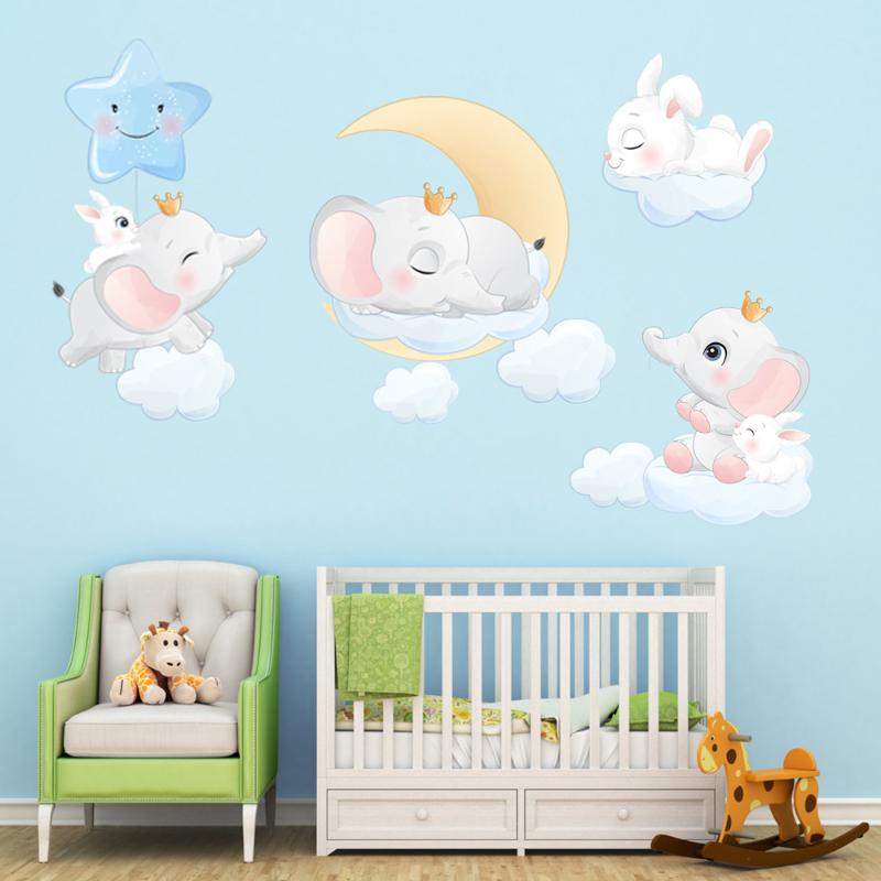 Wall Stickers Cute Cloud Animals Smiling Elephant Sticker For Kids Room Baby Bedroom Decoration Home Decor PVC Decals DIY
Wall Stickers Cute Cloud Animals Smiling Elephant Sticker For Kids Room Baby Bedroom Decoration Home Decor PVC Decals DIY