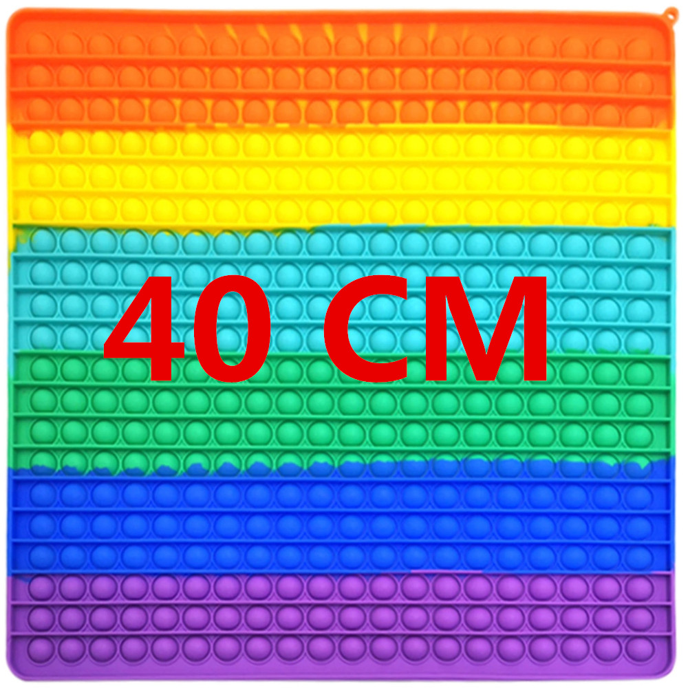 Super Size 40cm Fidget Toys Rainbow Anti Stress Bubbles Push Fidget Sensory Toy Stress Reliever Board Games Reusable Squeeze Toys Gifts Wholesale
Super Size 40cm Fidget Toys Rainbow Anti Stress Bubbles Push Fidget Sensory Toy Stress Reliever Board Games Reusable Squeeze Toys Gifts Wholesale