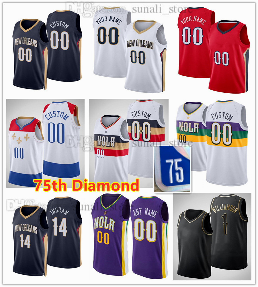75th Diamond Basketball Jerseys Zion Brandon Ingram Jonas Valanciunas Devonte' Graham Williamson Nickeil Alexander-Walker Trey Murphy III Jaxson Hayes Printed, Purple
75th Diamond Basketball Jerseys Zion Brandon Ingram Jonas Valanciunas Devonte' Graham Williamson Nickeil Alexander-Walker Trey Murphy III Jaxson Hayes Printed, Purple