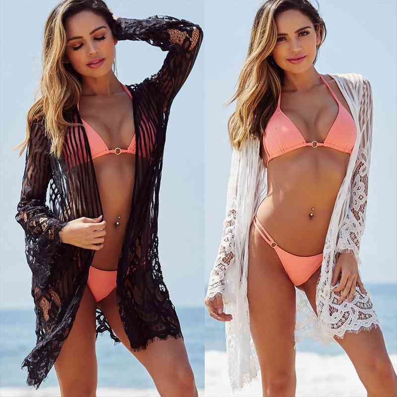 fashion women lace shawl solid perspective sunscreen cardigan cover up beachwear lace perspective cardigan beach sunscreen blous, White;black
fashion women lace shawl solid perspective sunscreen cardigan cover up beachwear lace perspective cardigan beach sunscreen blous, White;black