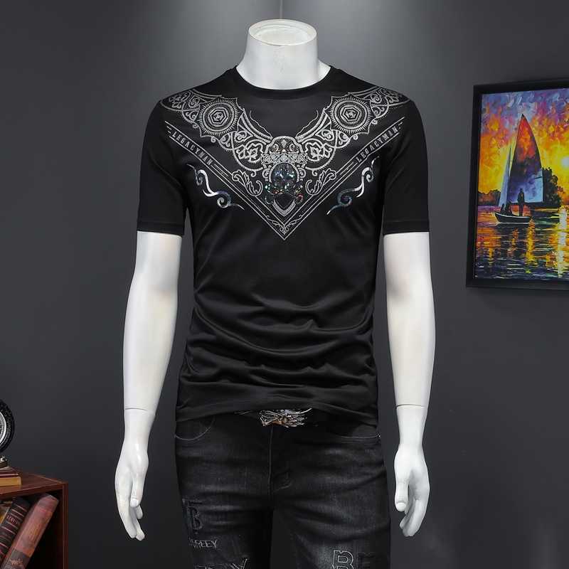 Luxury Printed Men's T-shirt Summer Short Sleeve T Shirt Casual Streetwear Funny T Shirts O-neck Tops Tees Big Size M-4XL 210527, White 
Luxury Printed Men's T-shirt Summer Short Sleeve T Shirt Casual Streetwear Funny T Shirts O-neck Tops Tees Big Size M-4XL 210527, White