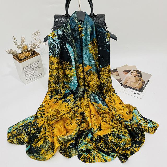 Scarves 2021 Fashion Shawl Printed Silk Scarf Women's Outdoor Sunscreen Wraps Decorative
Scarves 2021 Fashion Shawl Printed Silk Scarf Women's Outdoor Sunscreen Wraps Decorative