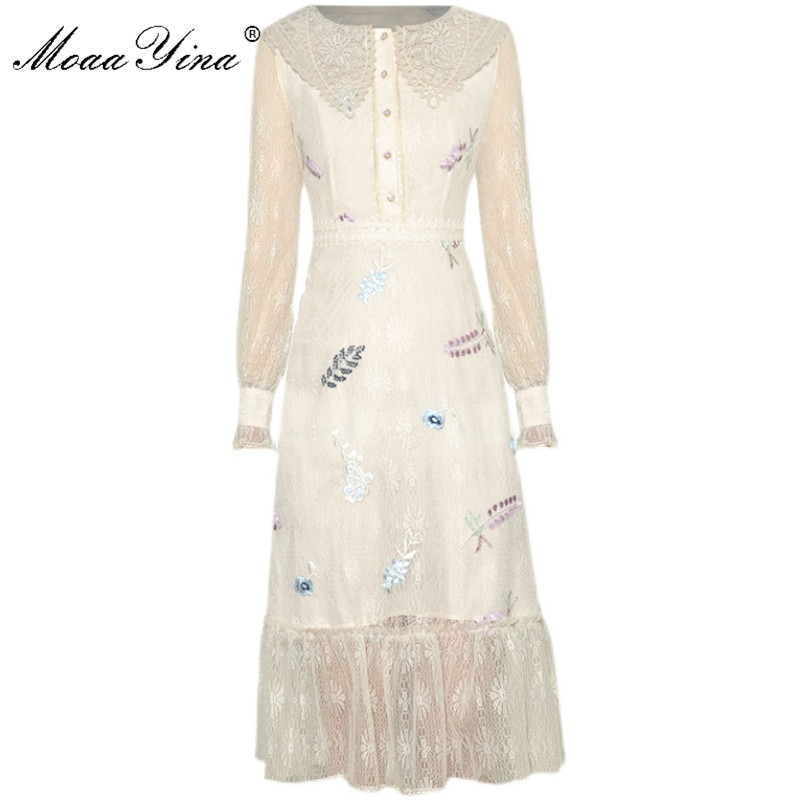 Fashion Designer dress Spring Women's Dress Long sleeve Lace Flowers Embroidery Elegant Dresses 210524, Pink
Fashion Designer dress Spring Women's Dress Long sleeve Lace Flowers Embroidery Elegant Dresses 210524, Pink