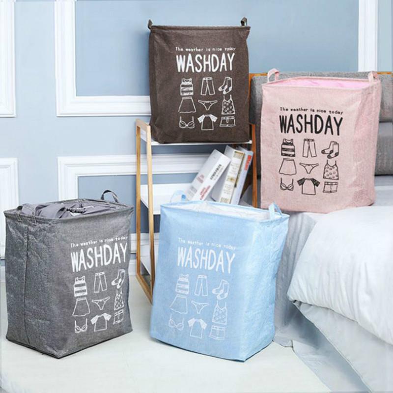 Imitation Linen Laundry Basket With Handle Clothes Storage Foldable Waterproof Container Bathroom Supplie & Organization 
Imitation Linen Laundry Basket With Handle Clothes Storage Foldable Waterproof Container Bathroom Supplie & Organization