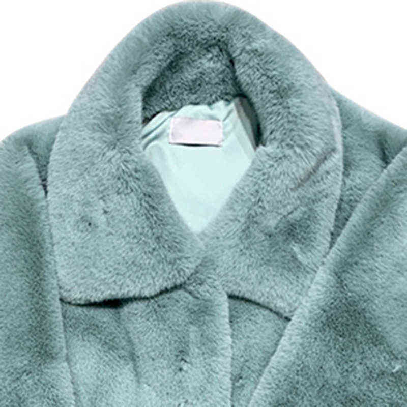 Lautaro Winter Long Oversized Warm Soft Fluffy Faux Fur Coat Women Drop Shoulder Long Sleeve Casual Loose Korean Fashion 211123