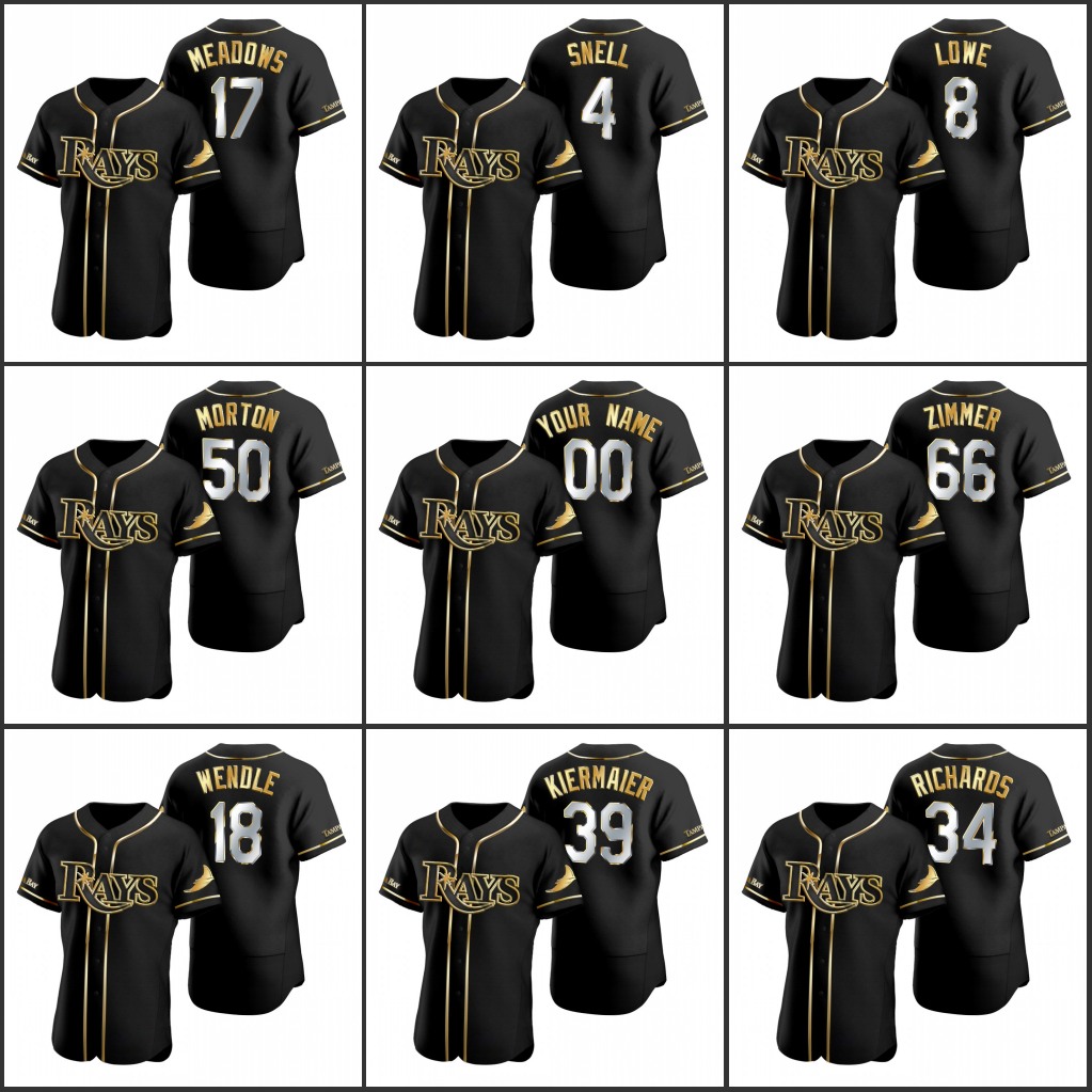 Tampa„Bay Rays Baseball Jersey #39 Kevin Kiermaier 12 Wade Boggs 4 Blake Snell 8 Brandon Lowe Custom Black Gold Edition Authentic Jersey
Tampa„Bay Rays Baseball Jersey #39 Kevin Kiermaier 12 Wade Boggs 4 Blake Snell 8 Brandon Lowe Custom Black Gold Edition Authentic Jersey
