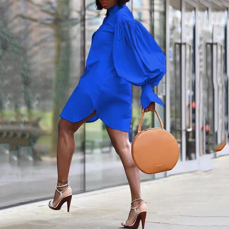 Casual Dresses 4XL 5XL Plus Size For Women Solid Lantern Sleeve Single Breasted Turn Down Collar Mini Length Fashion High Street Dress, Blue dress
Casual Dresses 4XL 5XL Plus Size For Women Solid Lantern Sleeve Single Breasted Turn Down Collar Mini Length Fashion High Street Dress, Blue dress