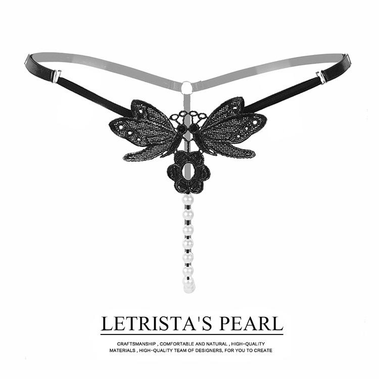 Women's Panties Women Sexy Pendant Transparent Thong Embroidery Pearl G-String Adjustable Low Waist Underwear Beading Massage Lingerie, Blue
Women's Panties Women Sexy Pendant Transparent Thong Embroidery Pearl G-String Adjustable Low Waist Underwear Beading Massage Lingerie, Blue