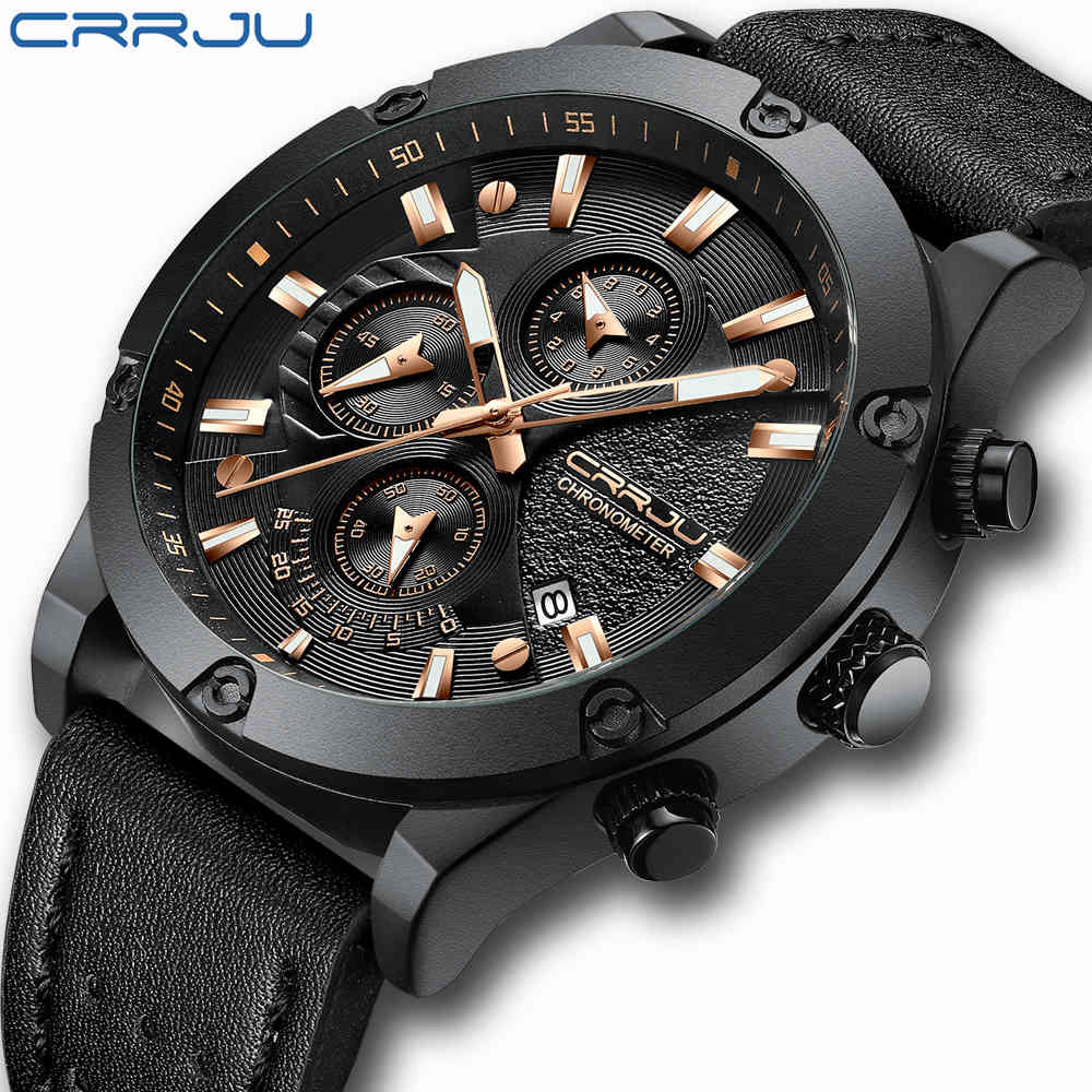 reloj hombre CRRJU Fashion Watch Men Six-pin Chronograph Leather Waterproof Quartz Wristwatches Men's Outdoor Sports Watches 210517, Black gold
reloj hombre CRRJU Fashion Watch Men Six-pin Chronograph Leather Waterproof Quartz Wristwatches Men's Outdoor Sports Watches 210517, Black gold