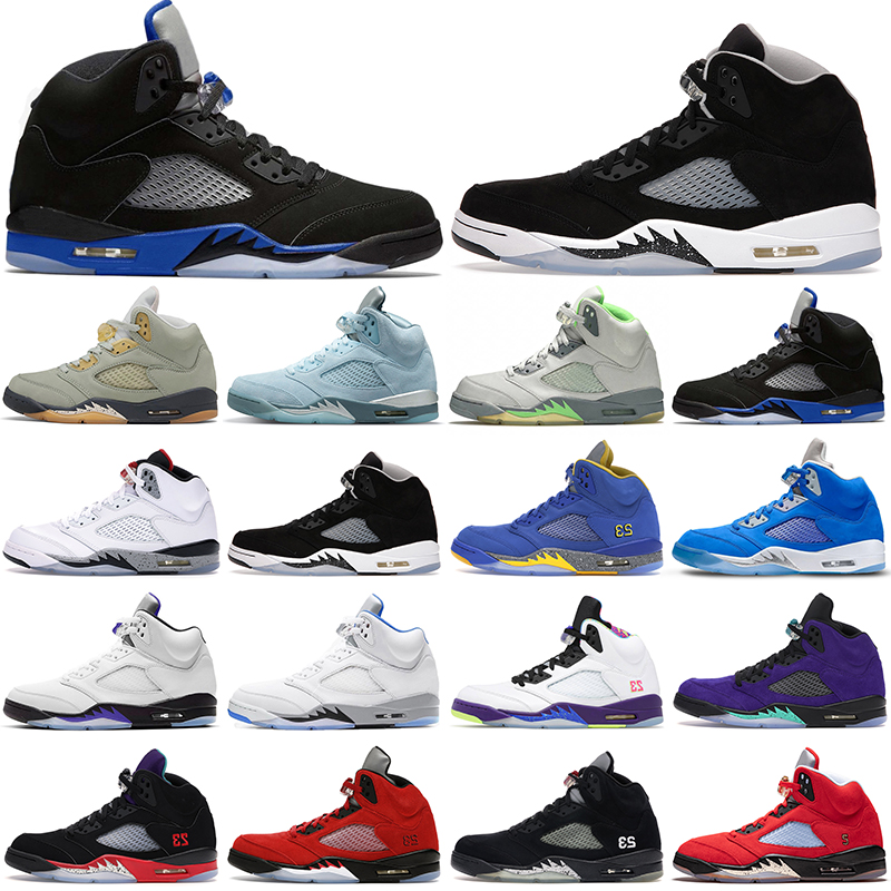 Fashion Jumpman 5s Basketball Shoes 5 Racer Blue Bluebird Oreo Raging Bull What The Fire Red Concord Green Bean Jade Horizon Mens Outdoor Sp
Fashion Jumpman 5s Basketball Shoes 5 Racer Blue Bluebird Oreo Raging Bull What The Fire Red Concord Green Bean Jade Horizon Mens Outdoor Sp