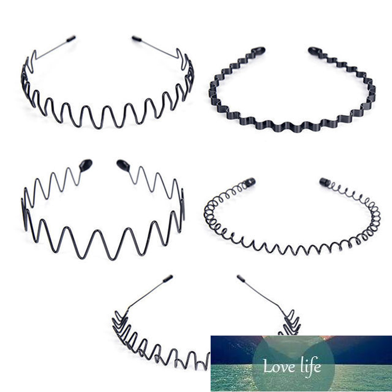 Invisible Men Women Unisex Black Metal Wavy Head Band Hair Band Head Bands Sport Headbands Headwear Hairband Hair Accessories Factory price expert des