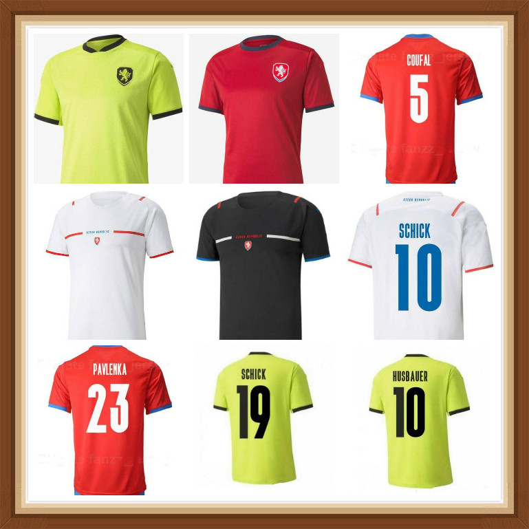 2021 Czech Republic soccer jersey SCHICK home away white 21 22 camisetas de fútbol KRAL SOUCEK JANKTO Coufal Darida KADERABEK football shirt, Black;yellow
2021 Czech Republic soccer jersey SCHICK home away white 21 22 camisetas de fútbol KRAL SOUCEK JANKTO Coufal Darida KADERABEK football shirt, Black;yellow
