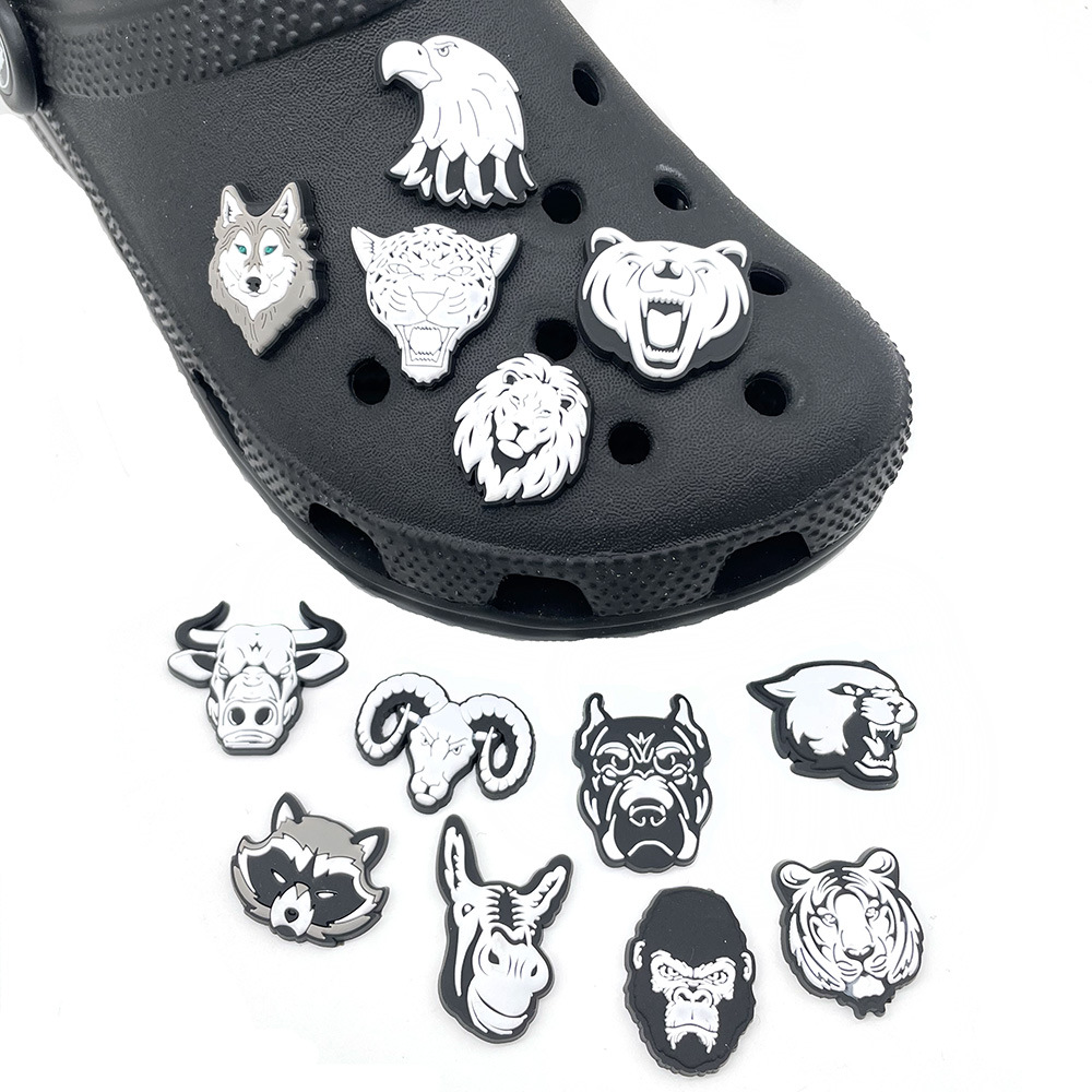 Pvc Black White Animal Head Croc Charms Shoe Charm Parts Accessories Jibitz Clog Buttons Buckle Soft Rubber, White;pink
Pvc Black White Animal Head Croc Charms Shoe Charm Parts Accessories Jibitz Clog Buttons Buckle Soft Rubber, White;pink
