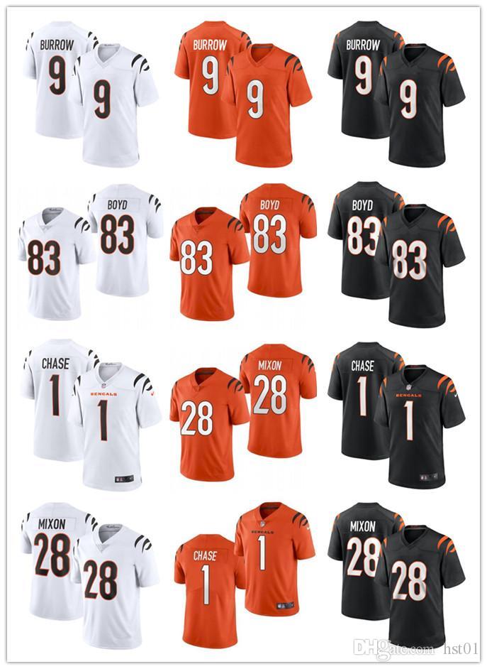 Men Women CincinnatiBengalsjersey 9 Joe Burrow 1 Ja'Marr Chase 28 Joe Mixon 83 Tyler Boyd 85 Tee Higgins Football Jerseys, Color
Men Women CincinnatiBengalsjersey 9 Joe Burrow 1 Ja'Marr Chase 28 Joe Mixon 83 Tyler Boyd 85 Tee Higgins Football Jerseys, Color