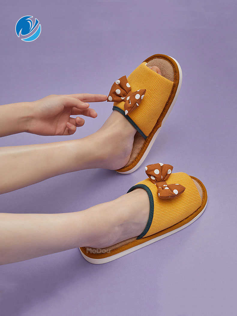 Mo Dou Open Toe Cotton Hemp Slippers Lovely Cute Bowknot Women Indoor Home Shoes Breathable Sweat Absorbing Soft Girls Flat H0827, Yellow
Mo Dou Open Toe Cotton Hemp Slippers Lovely Cute Bowknot Women Indoor Home Shoes Breathable Sweat Absorbing Soft Girls Flat H0827, Yellow