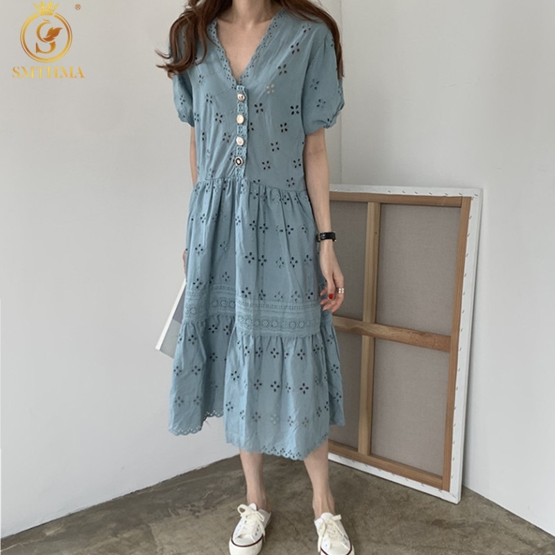Fashion Elegant Summer Dresses Women's Sexy V-Neck Mid-Length Lace Hollow Out Short Sleeve Dress Vestidos 210520, Photo color
Fashion Elegant Summer Dresses Women's Sexy V-Neck Mid-Length Lace Hollow Out Short Sleeve Dress Vestidos 210520, Photo color