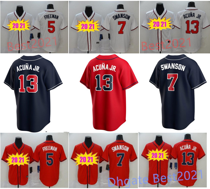 Mens 2021 new Jersey Freddie Freeman 7 Dansby Swanson 13 Ronald Acuna Jr. Red black Baseball Jerseys Stitched, Blue;black
Mens 2021 new Jersey Freddie Freeman 7 Dansby Swanson 13 Ronald Acuna Jr. Red black Baseball Jerseys Stitched, Blue;black