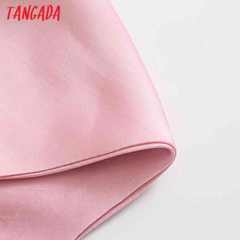 Women Satin Bralette Camis Crop Top Spaghetti Strap Sleeveless Backless Short Shirts Female Solid Tops JE28 210416