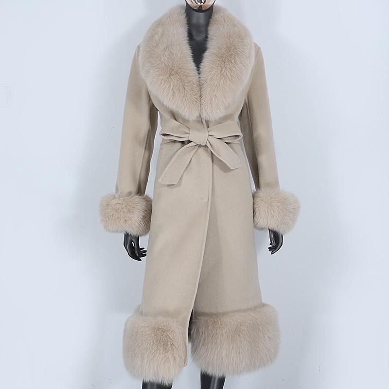 Women' Wool & Blends BLUENESSFAIR 2021 Real Fur Coat Winter Jacket Women Natural Collar Cashmere X-Long Outerwear Streetwear, Black
Women' Wool & Blends BLUENESSFAIR 2021 Real Fur Coat Winter Jacket Women Natural Collar Cashmere X-Long Outerwear Streetwear, Black
