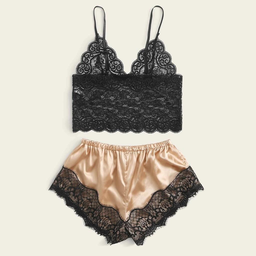 Sexy Lace Pajama Sets Women Sleepwear V Neck Tops Cami Satin Shorts Pj Set Autumn Underwear A50, Black;red
Sexy Lace Pajama Sets Women Sleepwear V Neck Tops Cami Satin Shorts Pj Set Autumn Underwear A50, Black;red
