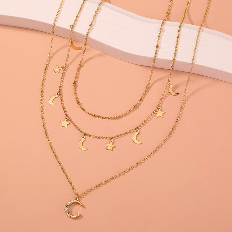 Pendant Necklaces Fashion Vintage Choker Necklace For Women Boho Multilevel Gold Bead Chain Crystal Star Moon Collar Jewelry Gift
Pendant Necklaces Fashion Vintage Choker Necklace For Women Boho Multilevel Gold Bead Chain Crystal Star Moon Collar Jewelry Gift