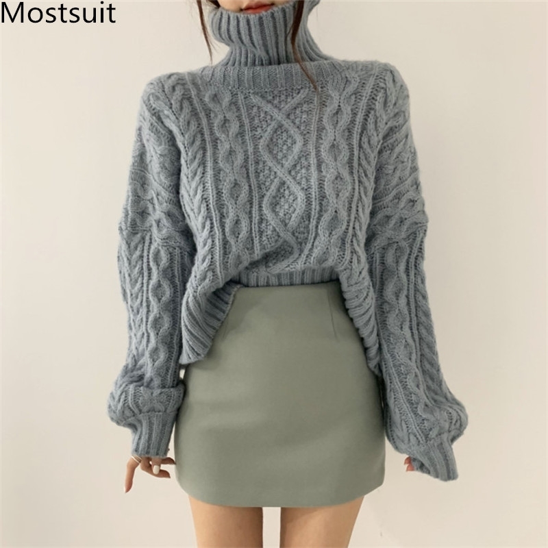 Winter Twisted Knitted Turtleneck Sweater Pullover Women Long Sleeve Thicken Warm Casual Fashion Loose Solid Tops Sweaters 210518, Blue
Winter Twisted Knitted Turtleneck Sweater Pullover Women Long Sleeve Thicken Warm Casual Fashion Loose Solid Tops Sweaters 210518, Blue