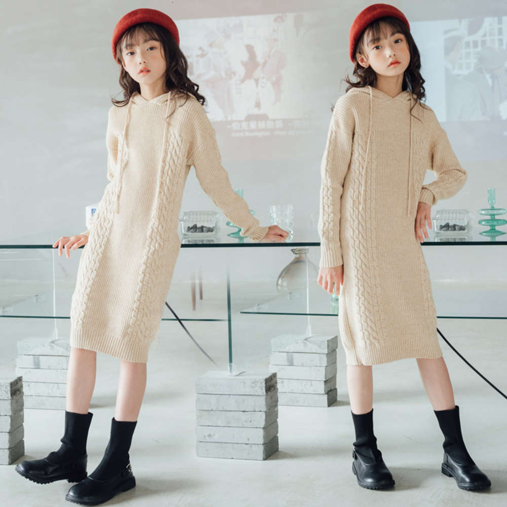 Girls' Dresses Physical shooting 13262 autumn Korean winter version thickened hooded twist knitted sweater skirt parent child drs, 13262 apricot
Girls' Dresses Physical shooting 13262 autumn Korean winter version thickened hooded twist knitted sweater skirt parent child drs, 13262 apricot