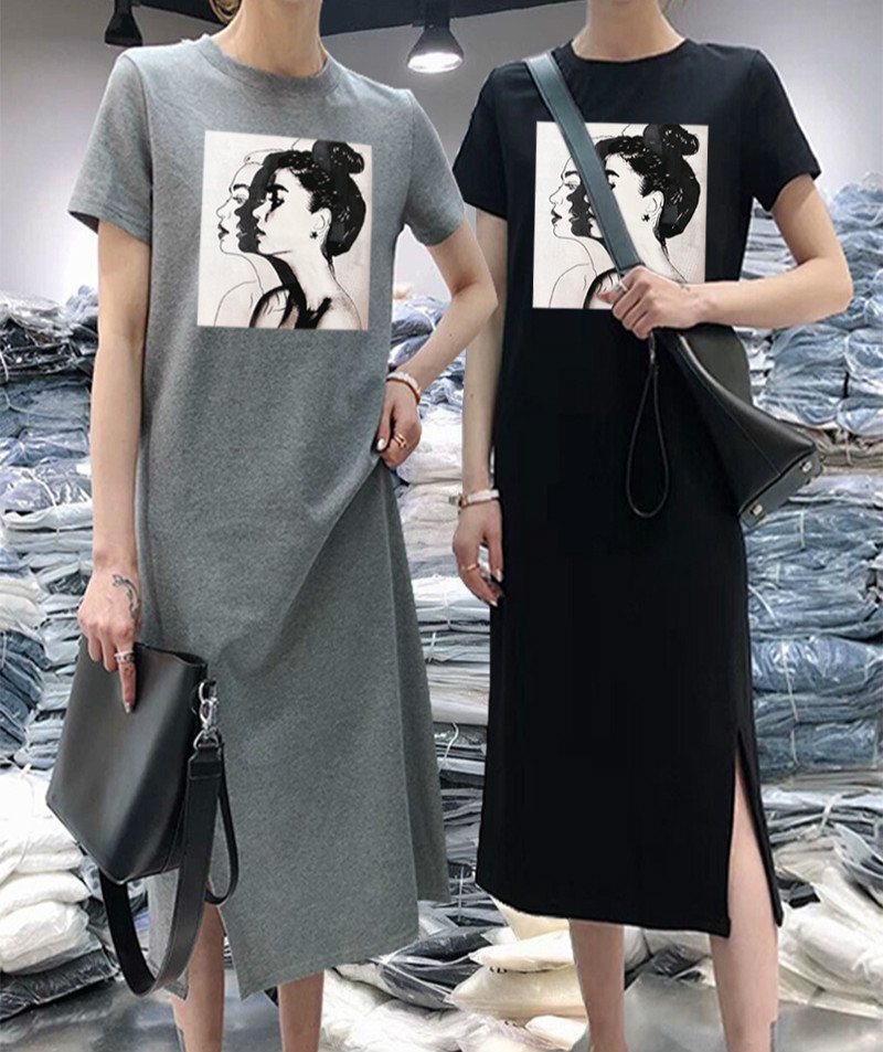Summer Women Daisy Dress Short Sleeve Casual Bottoming Print Midi Black Tshirt Dresses O-Neck Woman Korean Clothes Vestidos 2021
Summer Women Daisy Dress Short Sleeve Casual Bottoming Print Midi Black Tshirt Dresses O-Neck Woman Korean Clothes Vestidos 2021