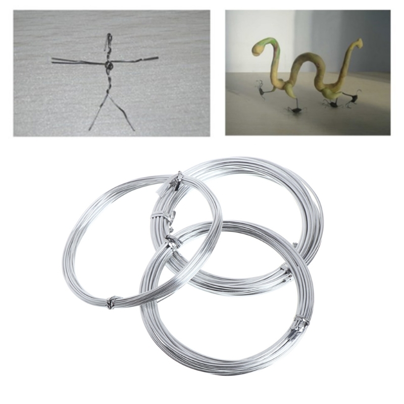 Craft Flower Emissor Aluminium Wire Jewellery Earthwork Silver 5 M Long 1 Mm 1.5 Mm 2 mm