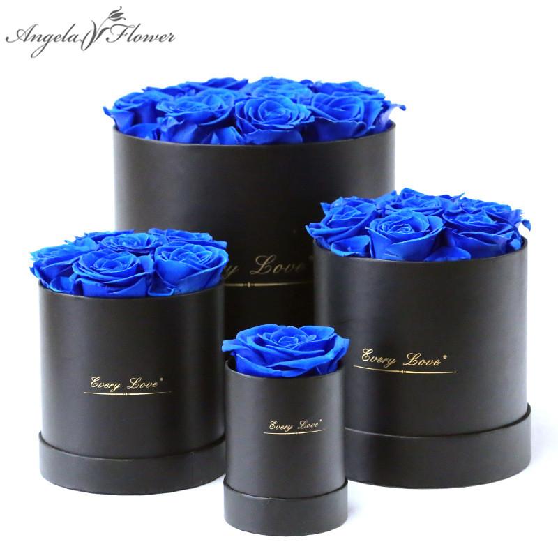 Eternal Life Flower Immortal Rose With Hug Bucket Box Gift Preserved In Set Mother's Day Romantic Valentines Decorative Flowers & Wreaths