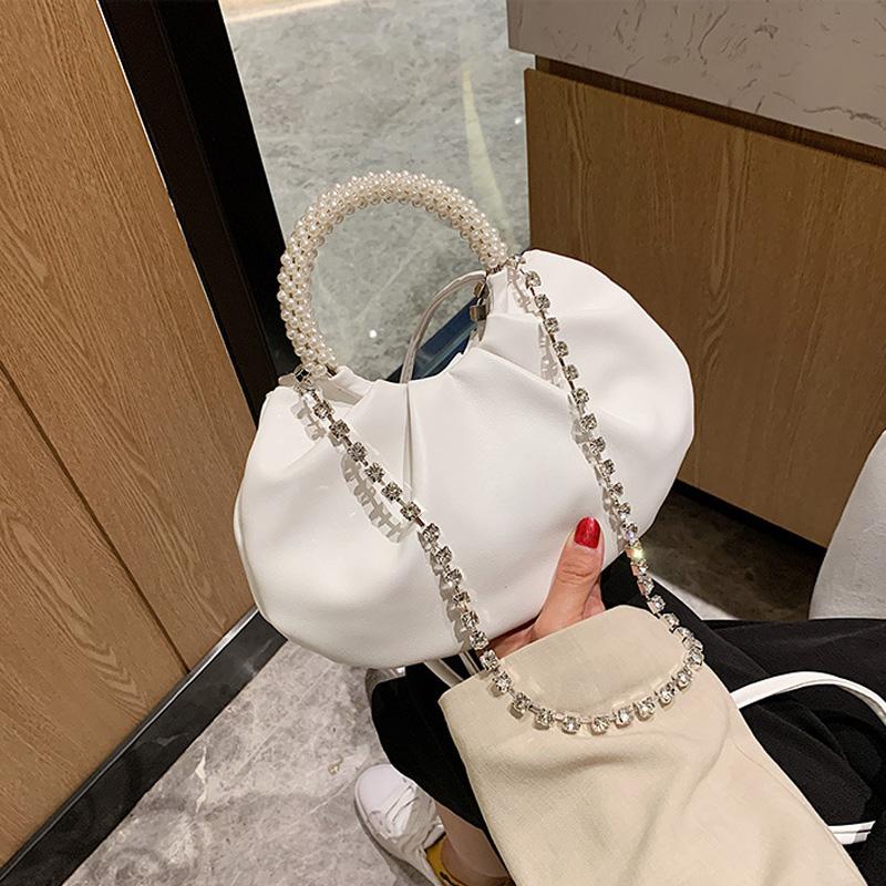 Elegant Women Tote Bags With Pearl Handle 2021 Autumn Winter Designer Handbags Shoulder Bag Female Small Chain Crossbody Totes, Black
Elegant Women Tote Bags With Pearl Handle 2021 Autumn Winter Designer Handbags Shoulder Bag Female Small Chain Crossbody Totes, Black