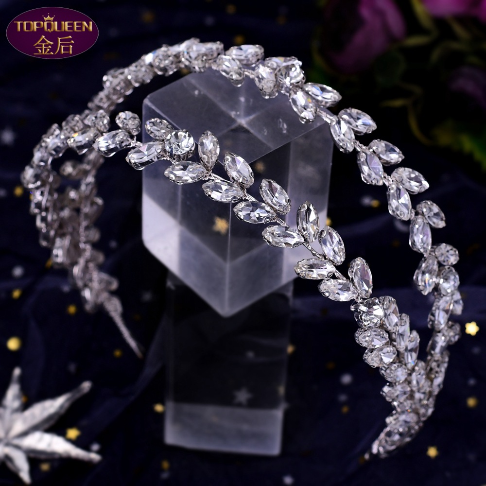 Double Row Diamond Bridal Tiara Baroque Beautiful Crown Bride Ladies Jewelry Diamond Crowns Bride Wedding Crown Accessories European Retro Palace Crow