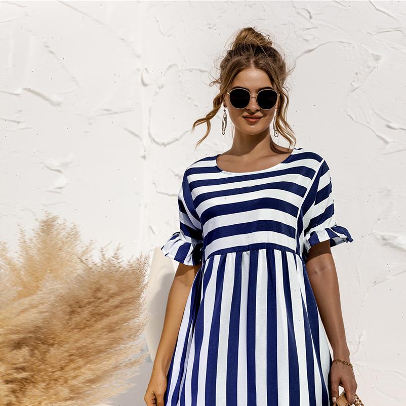 elegant women dresses ruffle sleeve striped print knee length dress summer casual loose high waist o neck pocket patchwork vestidos, Black;gray
elegant women dresses ruffle sleeve striped print knee length dress summer casual loose high waist o neck pocket patchwork vestidos, Black;gray