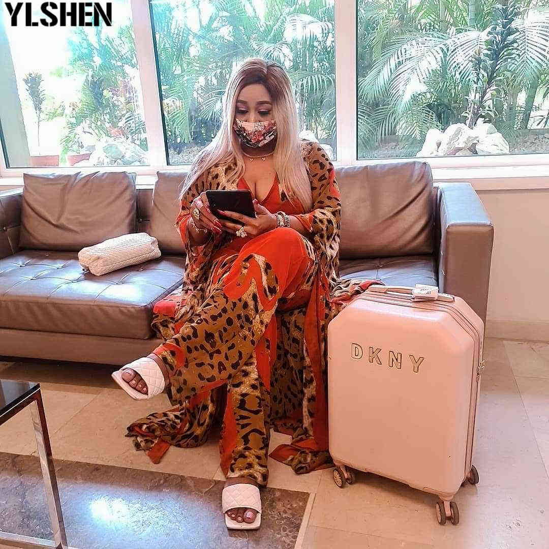 2 Piece Set Women Africa Clothes African Dashiki New Fashion Two Piece Suit Long Dress + Wide Pants Party Dresses Plus Size Robe 210408