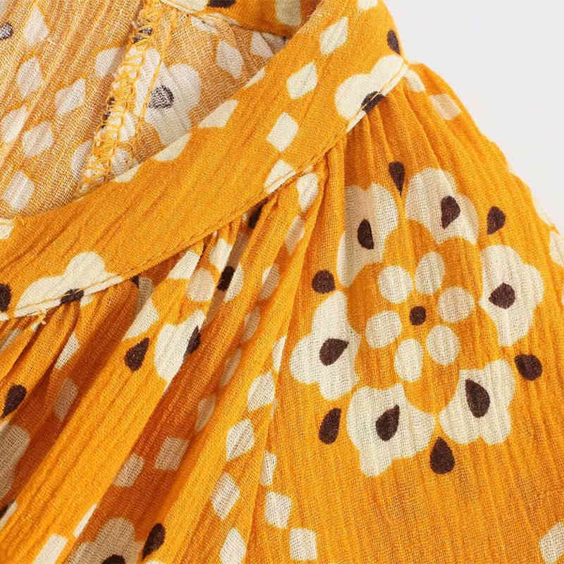 Oversize Women V Neck Straight Dress Spring-autumn Fashion Ladies Casual Loose Female Printed Midi 210515