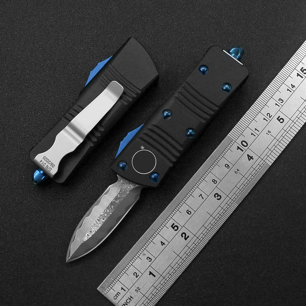 Mini Outdoor Camping Portable automatic Knife Damascus Blade Aviation Aluminum CNC Handle Adventure EDC Multifunction Tool
Mini Outdoor Camping Portable automatic Knife Damascus Blade Aviation Aluminum CNC Handle Adventure EDC Multifunction Tool