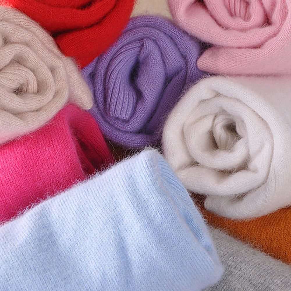 Women Winter Cashmere Sweater Long Sleeve O Neck Knitted Slim Warm Thick Pullover White Jumper 210428