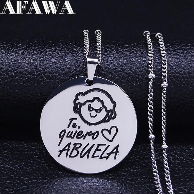 Te Qutero ABUELA Stainless Steel Charm Necklaces Silver Color Pendants For Women Jewelry Colgante Mujer NXS01 Pendant
Te Qutero ABUELA Stainless Steel Charm Necklaces Silver Color Pendants For Women Jewelry Colgante Mujer NXS01 Pendant