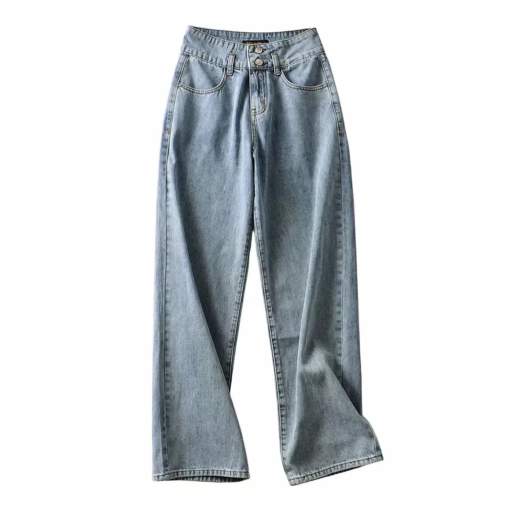 Nomikuma Fall Women Jeans Pants High Waisted Long Trousers Causal Korean Demin Wide Leg Pants Pantalones De Mujer 6B994 210427