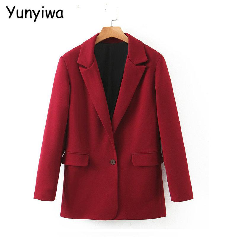 Women Vintage Solid Wine Red Blazer Female Long Sleeve Elegant Jacket Ladies Work Wear Formal Suits SL277 Women' & Blazers, Burgundy
Women Vintage Solid Wine Red Blazer Female Long Sleeve Elegant Jacket Ladies Work Wear Formal Suits SL277 Women' & Blazers, Burgundy