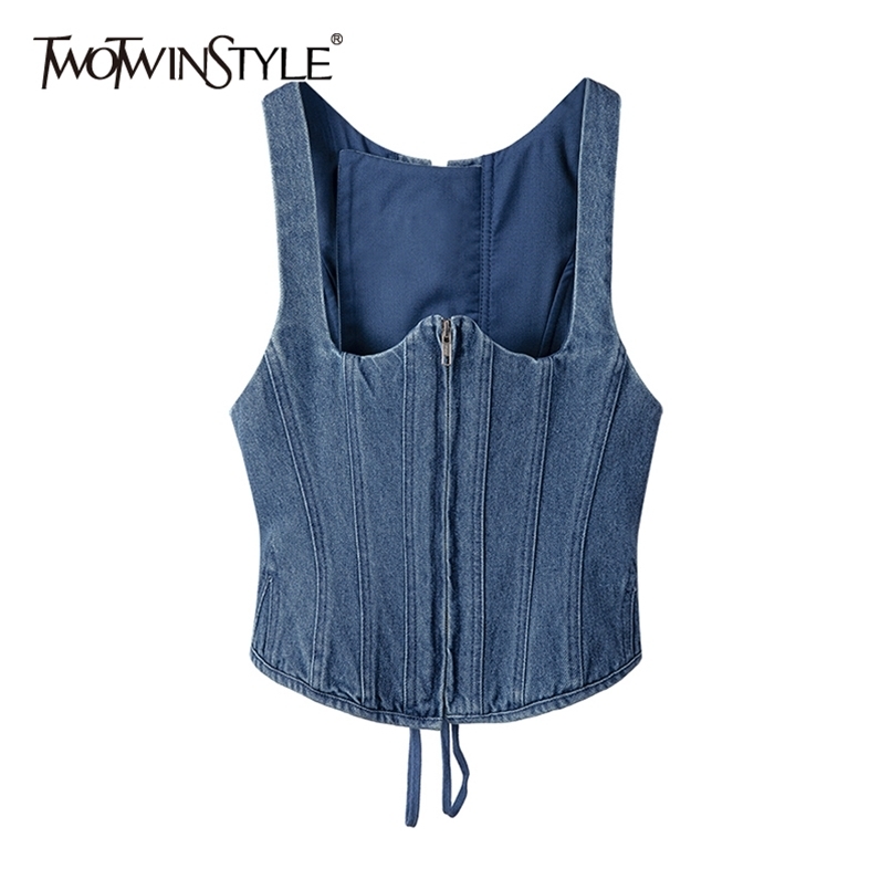 Cross Bandage Denim Vest For Women Square Collar Sleeveless Lace Up Bowknot Casual Tank Tops Female Fashion 210524, Blue
Cross Bandage Denim Vest For Women Square Collar Sleeveless Lace Up Bowknot Casual Tank Tops Female Fashion 210524, Blue